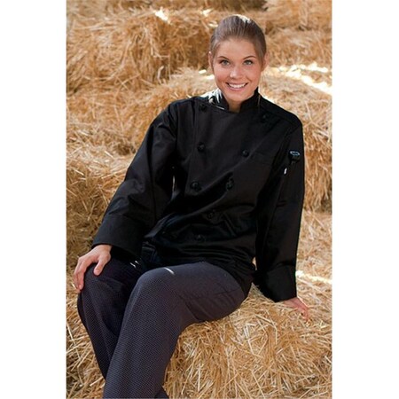 Nathan Caleb Executive Chef Coat in Black - 5XLarge NA2487344